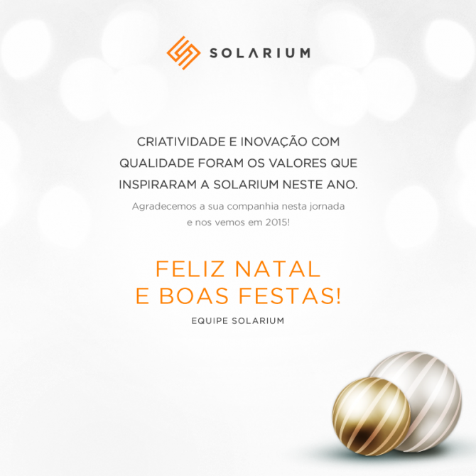 Feliz Natal e Boas Festas! Blog Solarium