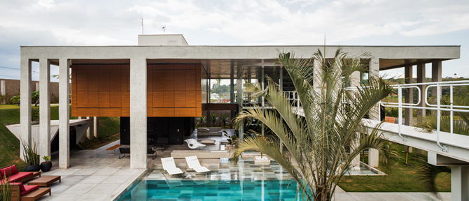 Casa Botucatu com cimentícios Solarium