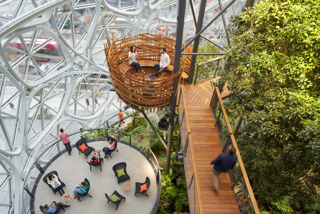 Amazon Spheres em Seattle / NBBJ. Foto: Bruce Damonte Architectural Photographer