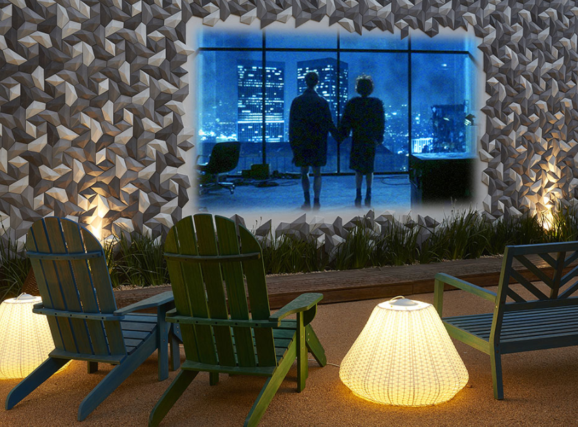 Imagem da linha Synapsis, revestimento Solarium, em projeto para CASACOR Minas Gerais.